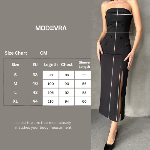 Long Slim & Fit black dress