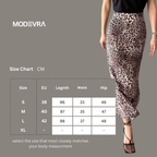 Tiger Print Satin Skirt