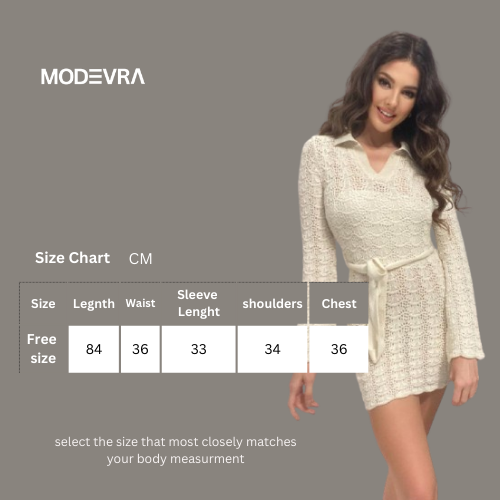 Short Knitted White Dress