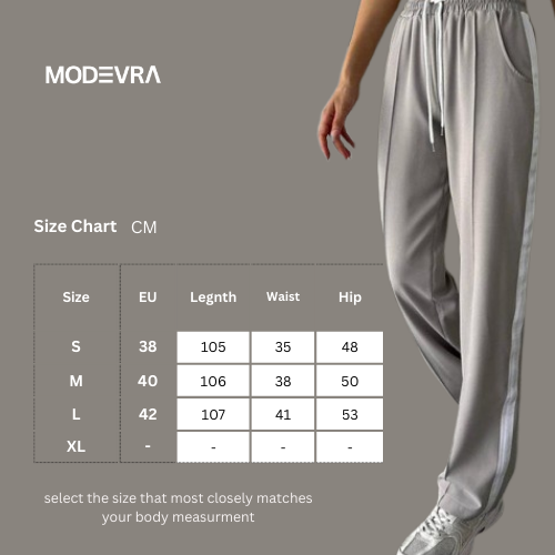 Gray Sport Pants with White stripes