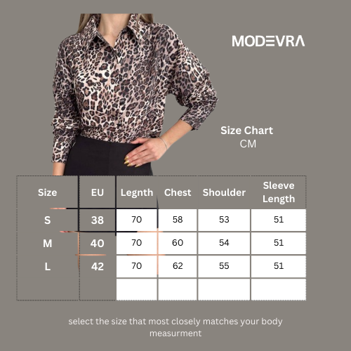 Satin Shirt With Leopard Print