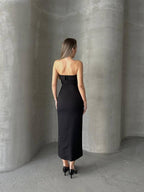 Black Strapless Blazer Dress