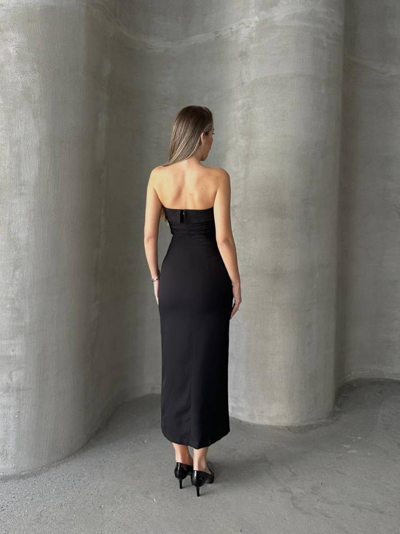 Black Strapless Blazer Dress