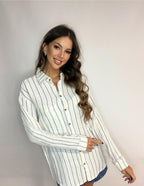 White Striped Cotton Shirt