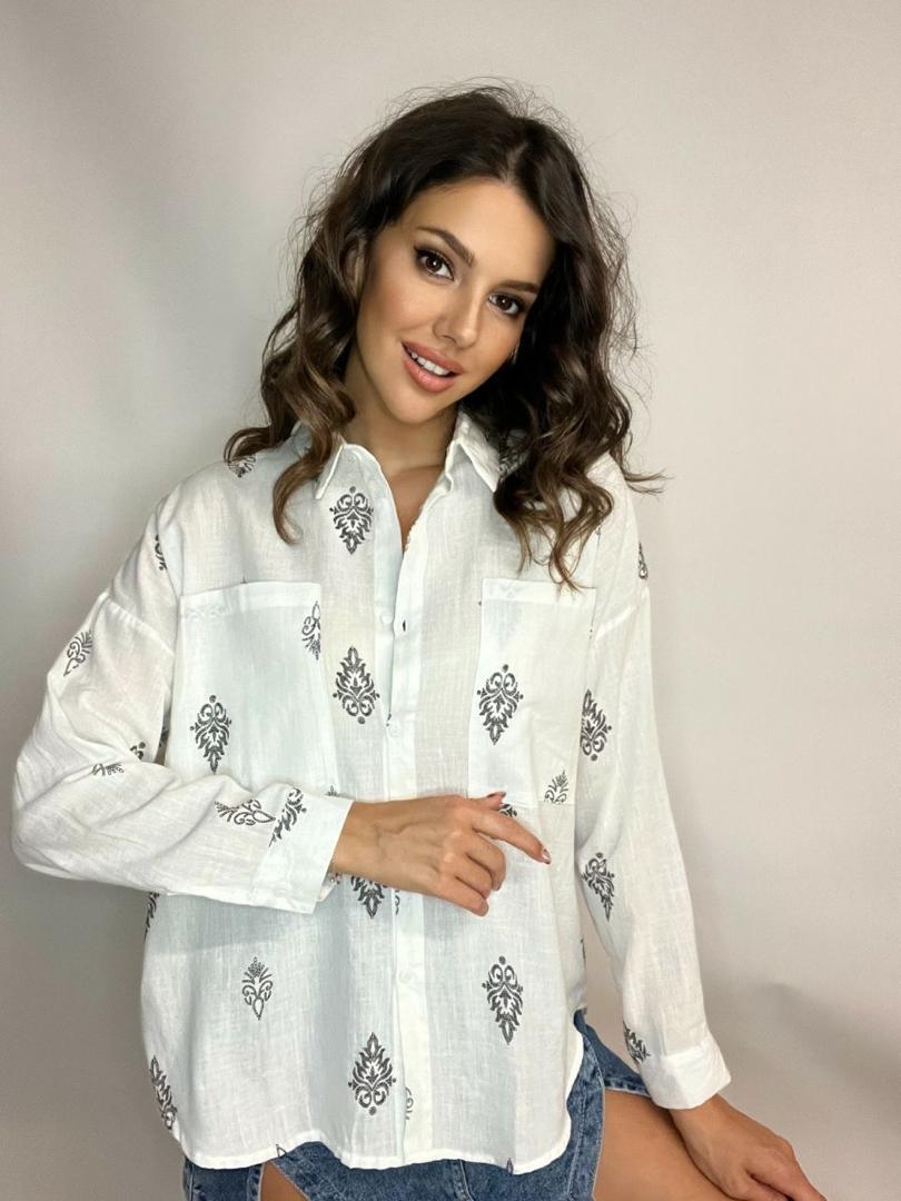 White Patterned Shirt