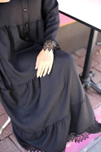 Black Long Layered Dress