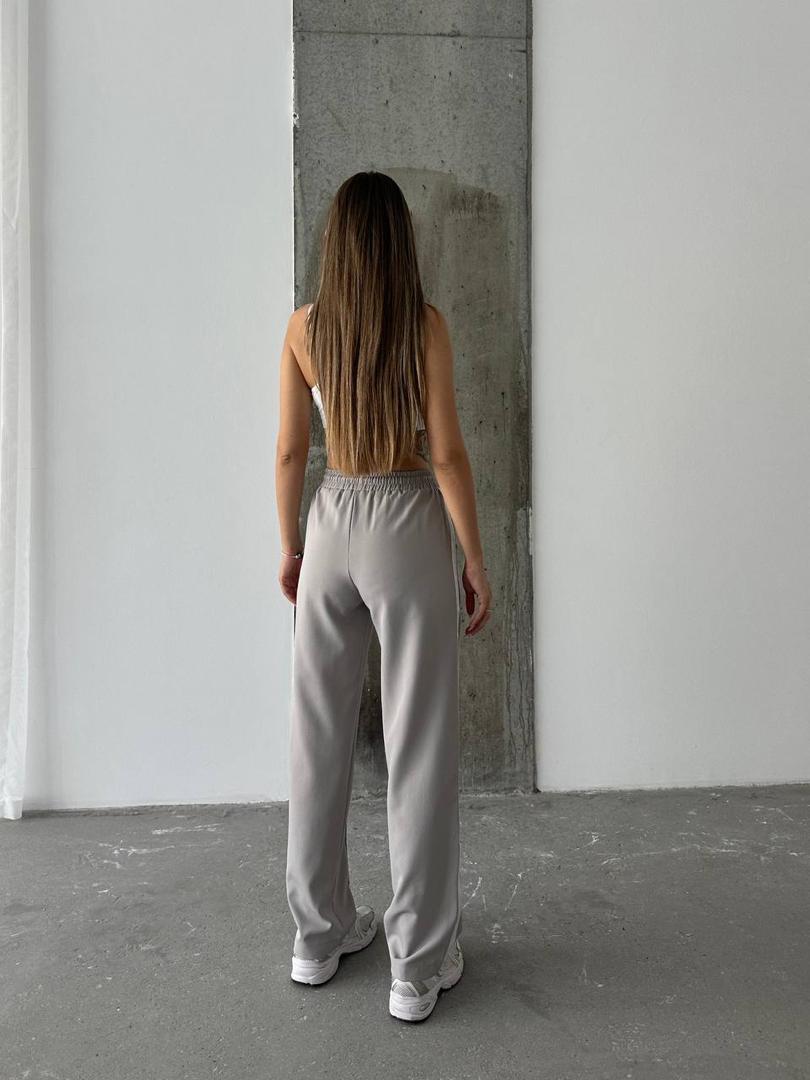Gray Sport Pants with White stripes