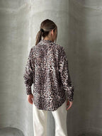 Tiger Print Satin Shirt