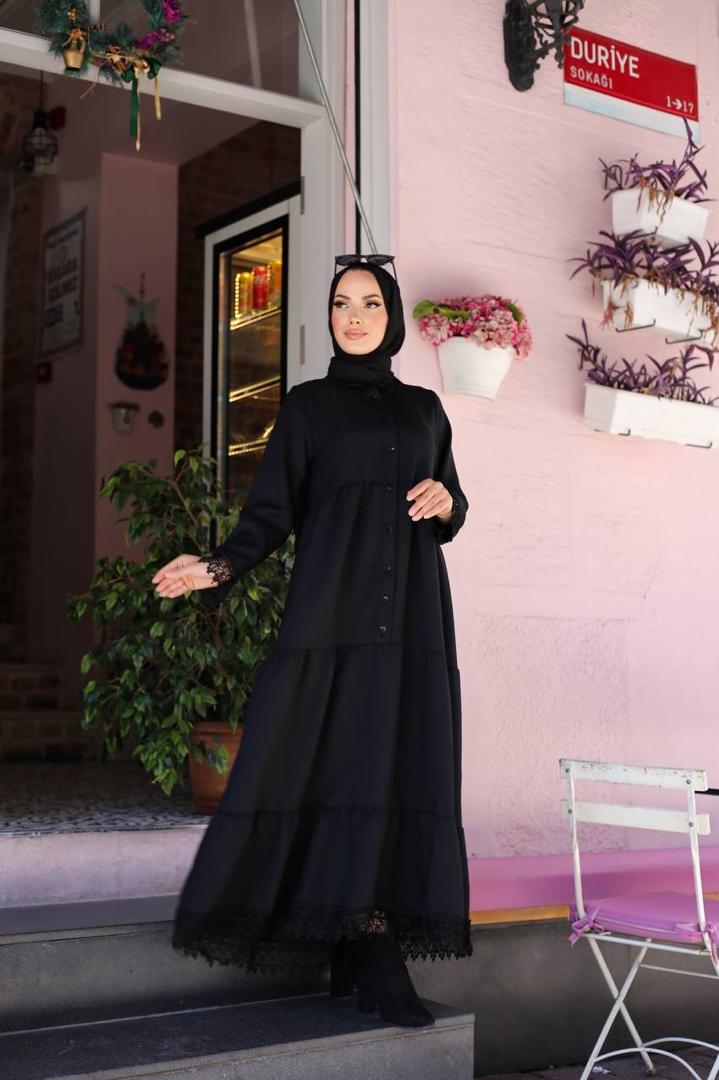 Black Long Layered Dress