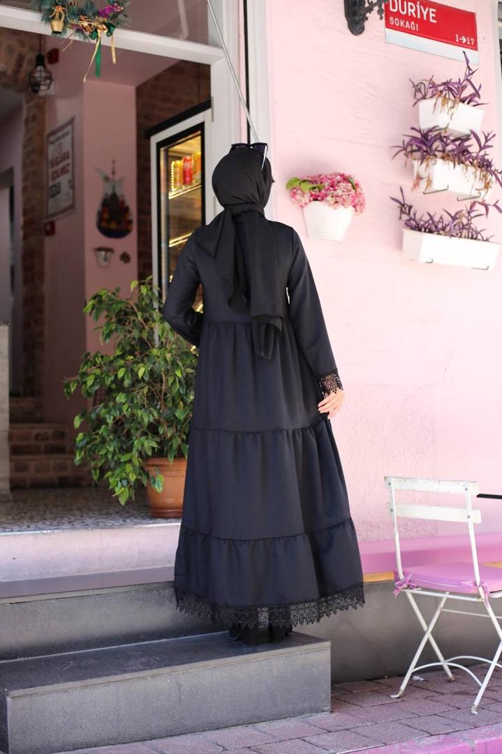 Black Long Layered Dress